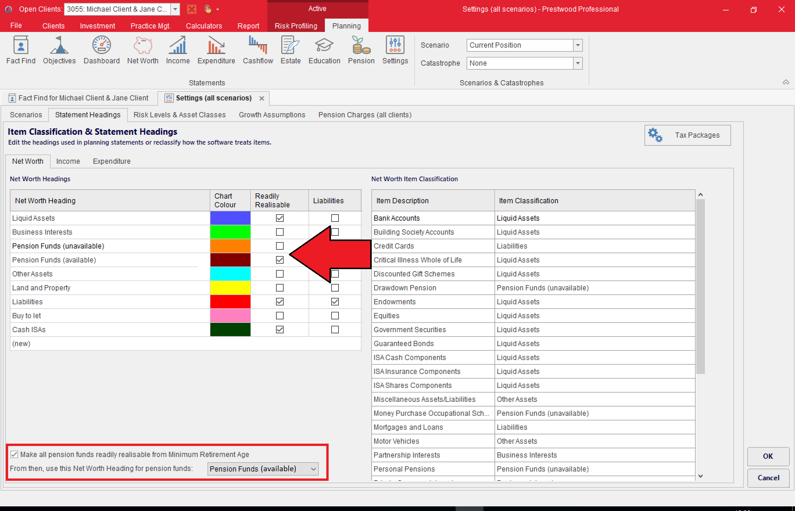 prestwood truth software cash flow modelling release notes readily realisable pensions