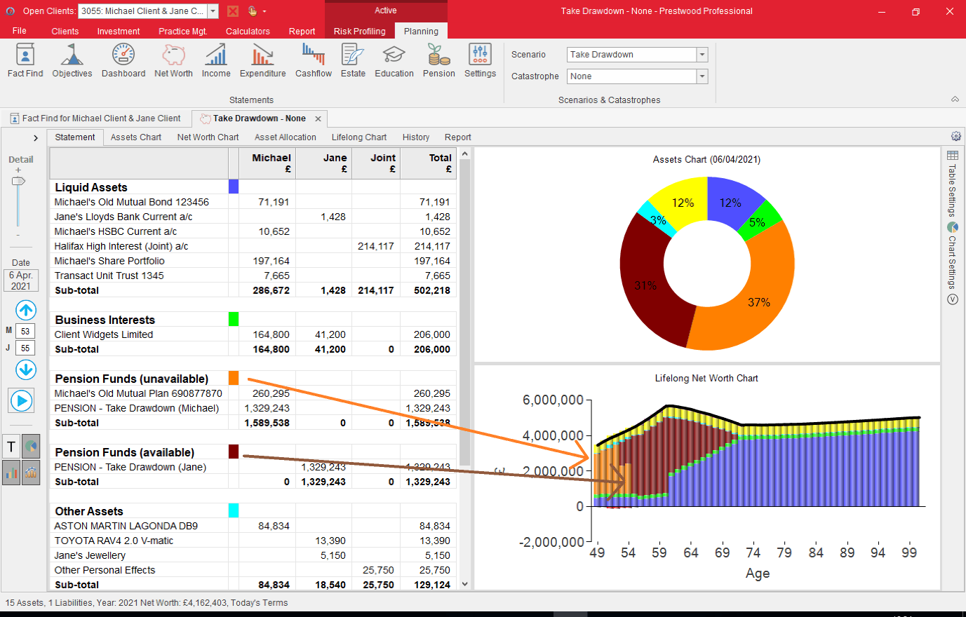 prestwood truth software release notes readily realisable pensions net worth cashflow tool