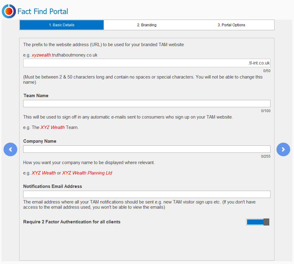 truth portal setup configuration tenant setup screen prestwood truth