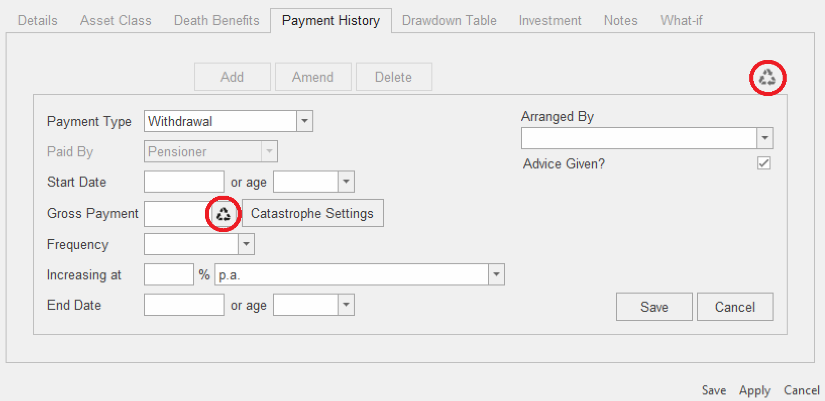 prestwood truth software release notes pension drawdown sustainable income calculator button