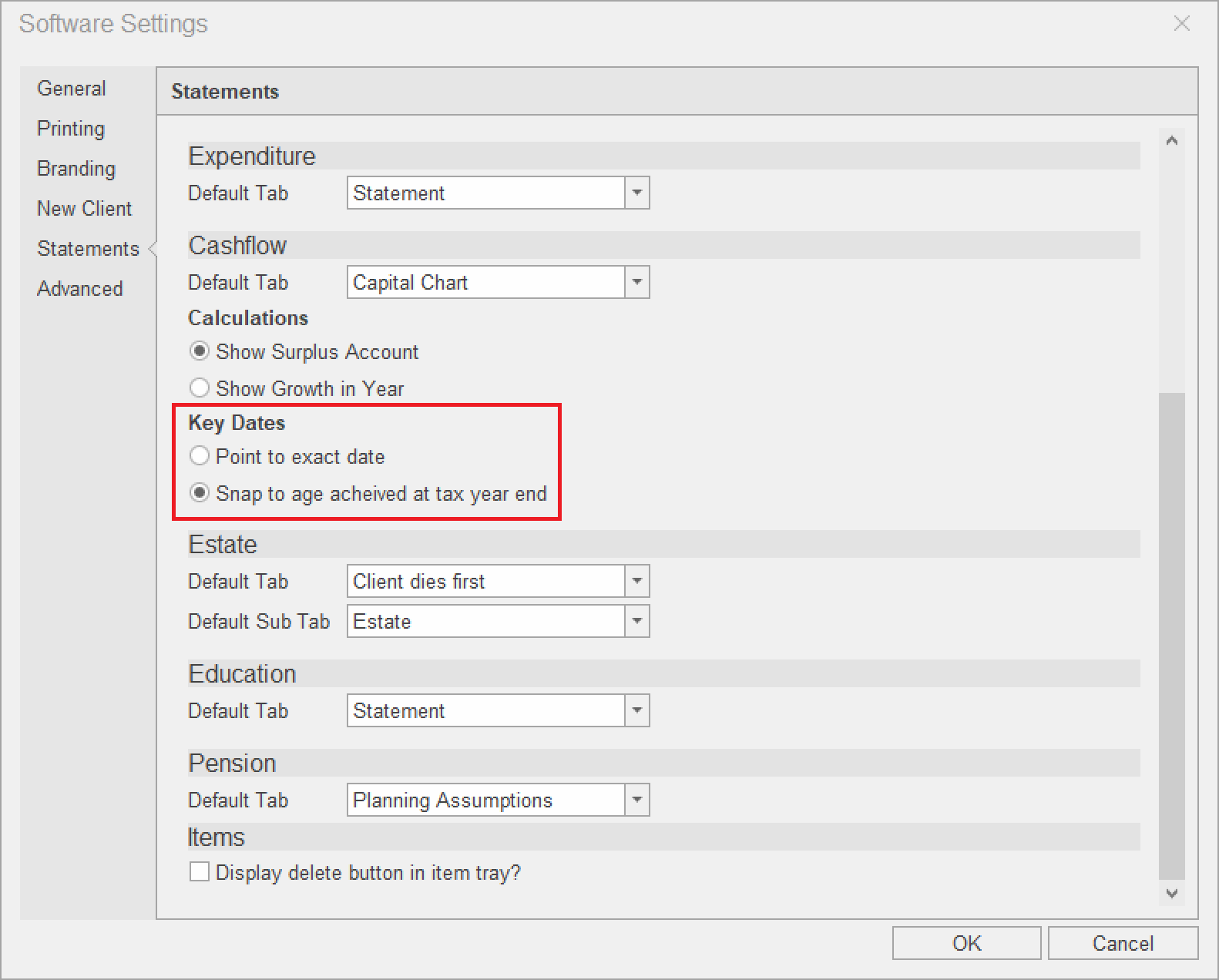 prestwood truth software release notes snap keydate to age at end of tax year